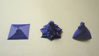 Origami Instructions: Single Strip Square Curlicue (Assia Brill)