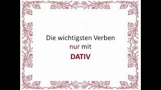 Verben nur mit Dativ