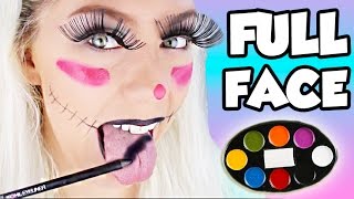 Full Face Using Only HALLOWEEN MAKEUP CHALLENGE | NICOLE SKYES