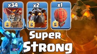 Super Strong After New Update Ghost 3star TH12 War! 2 Lava +34 Balloon Electro Dragon TH12 Attack