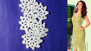 Как связать платье из ленточного кружева.