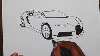 How to draw Bugatti Chiron