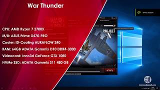 War Thunder - AMD Ryzen 7 2700X + Geforce GTX 1080