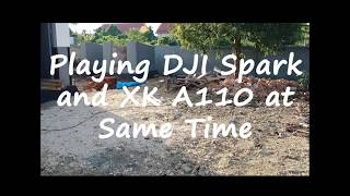 Flying DJI Spark and XK A110 Reaper at the Same Time