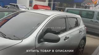 Дефлекторы окон Ниссан Кашкай 1 евростандарт. Ветровики Nissan Qashqai 1. Tuning. Тюнинг аксессуары.