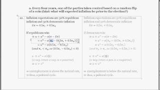 Macro Practice - Political Business Cycle - Independent Central Bank and Inflation & Unemployment
