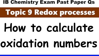 Oxidation numbers/states IB Chemistry Past Paper Exam EXAM Qs 2016 Specimen P2 SL HL Q1bi correction