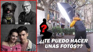 ¡Montamos un estudio en la calle para hacer fotos a gente desconocida! ¿Se dejarán?
