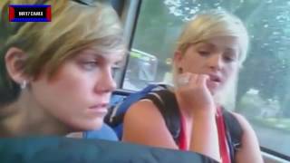 Black Femal and Some Girls Inspection crotch bulge on train And bus social experiment