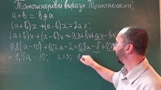 Тотожно рівні вирази Тотожності - 7 клас
