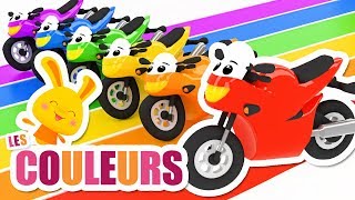 Couleurs et véhicules - Les motos - Comptines et chansons titounis