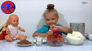 ✔ Baby Born. Клубника со сливками от Повара Ярославы для Куклы – Бэби Борн. Серия 5 ✔