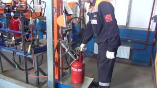 Заправка 12 литрового газового баллона