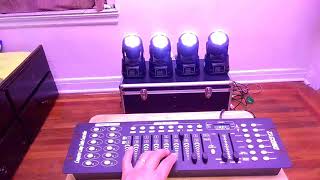 7x10 Watts cabezas mobiles wash LED con DMX controlador