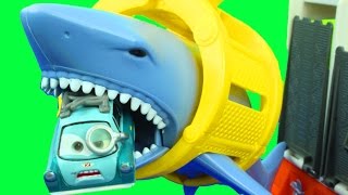 Matchbox Mission Marine Rescue Shark Ship with Disney Cars Lightning McQueen Mater Lemons Hot wheels
