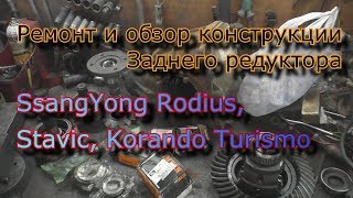 Ремонт и обзор конструкции заднего редуктора SsangYong Rodius, Stavic, Korando Turismo