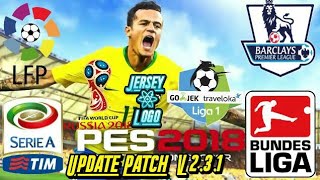 UPDATE PATCH V 2.3.1 PES 2018 Mobile KITS & LOGO FULL Licence