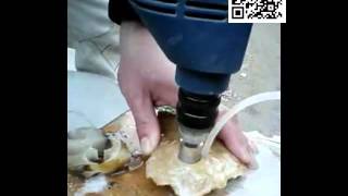 Янтарные шары с помощью шарошек