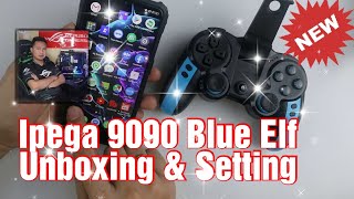 unboxing stik ipega pg 9090 blue elf dan cara settingnya