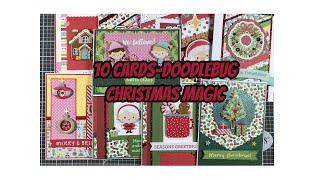 Doodlebug Christmas Wishes- 10 cards from 1 collection