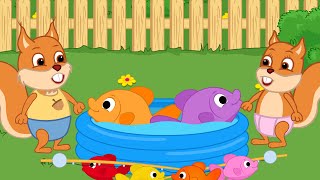Famille d'Écureuil - Attraper Des Poissons Arc-en-ciel Animé 2020 en Français