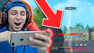 NOBRU SE IMPRESSIONA COM A HABILIDADE DO TELADOR NO X1 DOS CRIA!! - FREE FIRE