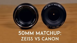 Zeiss Planar T 50mm ZE F1.4 vs Canon EF 50mm F1.4