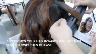 Curl your hair with Panasonic EH-HS95-K Nanocare Hair Straightener