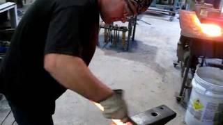 Forged Staircase Railing  progress at Art Metal Studios