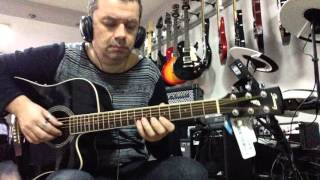 Ibanez PF 15 ECE BK, Roland Micro Cube GX, Boss looper rc 3, Review
