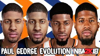 Paul George Ratings and Face Evolution (NBA 2K11 - NBA 2K18)
