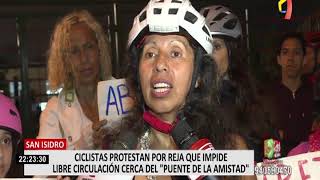 San Isidro: ciclistas protestan por rejas en el Parque Ecológico