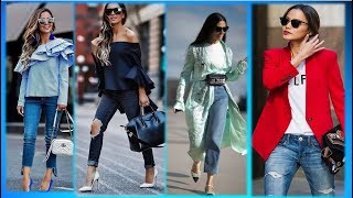 СТИЛЬНЫЕ ДЖИНСЫ 2018/2019  весна -лето  ? МОДНЫЕ И СТИЛЬНЫЕ ОБРАЗЫ ?С ЧЕМ НОСИТЬ ДЖИНСЫ