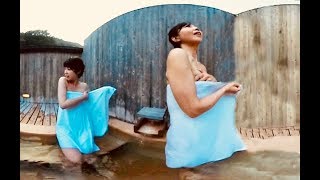 女子二人旅！日帰り屋上露天風呂！【360VR温泉美人】 #10   岡山県湯原温泉★Japan's hot springs Bathing Japanese Beauty