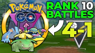 4-1 WITH BUDGET TEAM AT RANK 10 * GO BATTLE LEAGUE * ULTRA LEAGUE | POKEMON GO PVP