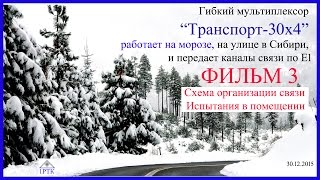 Гибкий мультиплексор на морозе по Е1. Фильм 3. Схема связи. Результат испытаний в помещении