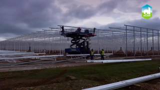Строительство голландской теплицы в 3 х минутном ролике