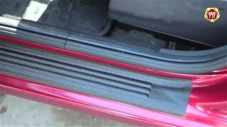 Накладки на внутренние пороги передних дверей Renault Sandero 2009-2013 (russ-artel.ru)