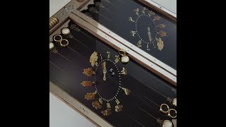 Нарды "Часы-Деньги" металлические, подарок начальнику на юбилей фирмы, компании.