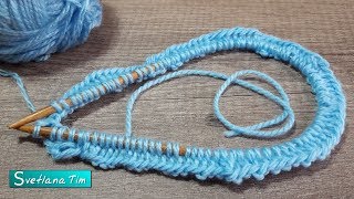 Круговые спицы. Вязание по кругу. Соединение начального ряда.