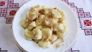Ленивые вареники рецепт с картошкой Клецки рецепт Кльоцки з картоплі постные блюда Клёцки