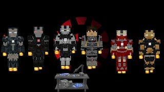 Iron Man Mark 15-20 (Legends Minecraft Mod) Sum 6.0 Suit Showcase Part 2
