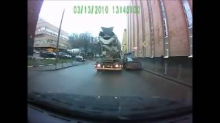 Авария  Камаз бетономешалка 24 12 2013
