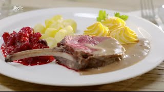 Hindekroon met Grand Veneur-saus