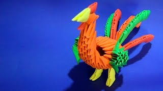 Как сделать птицу. МОДУЛЬНОЕ ОРИГАМИ птица петух мк