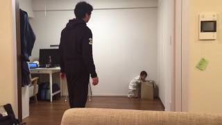 バスケットボール始めました（クレイジーパパ子育て育児動画）