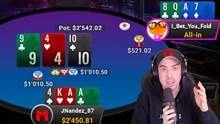$2052 pot on the line! Can AA no backup hold?!
