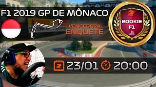 F1 2019 ESPORTS | GRANDE PRÊMIO DE MÔNACO | F1 2019 PS4 ROOKIE | LIGA PRO RACE ESPORTS