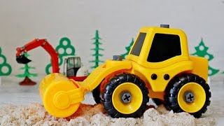 Дорожно - строительные машины для детей. Грузовики на стройке