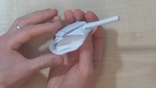 Бумажный танк оригами своими руками. Обучающее видео для детей | Origami tank